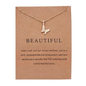 Gold Plated Butterfly Pendant