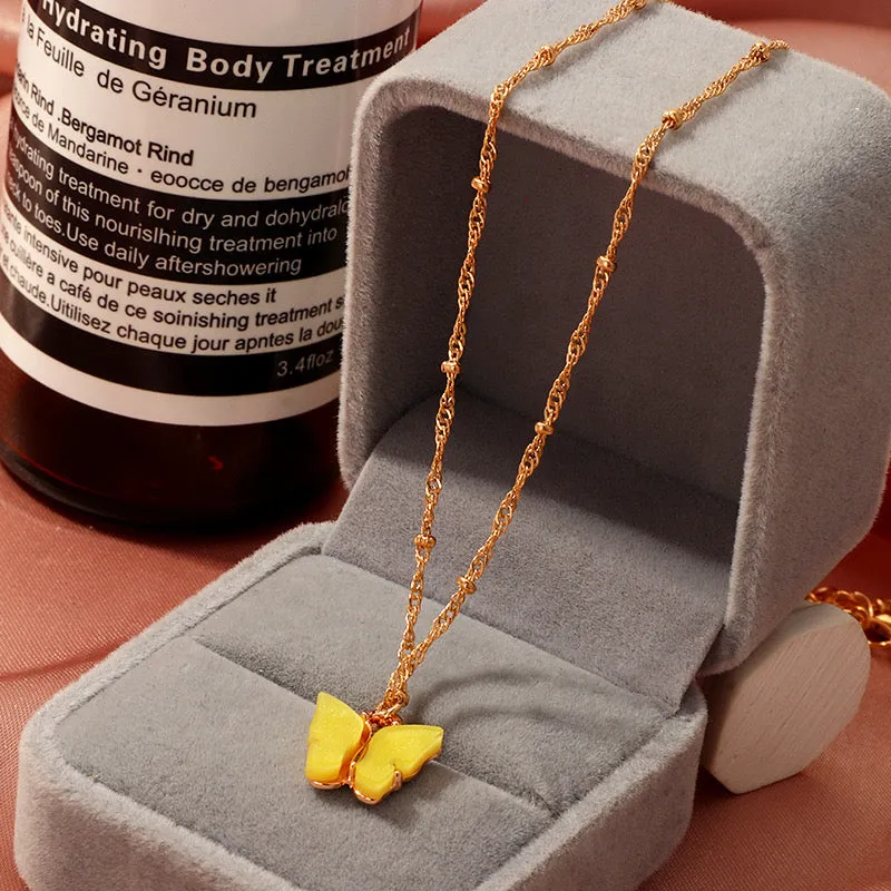Gold Plated Butterfly Pendant