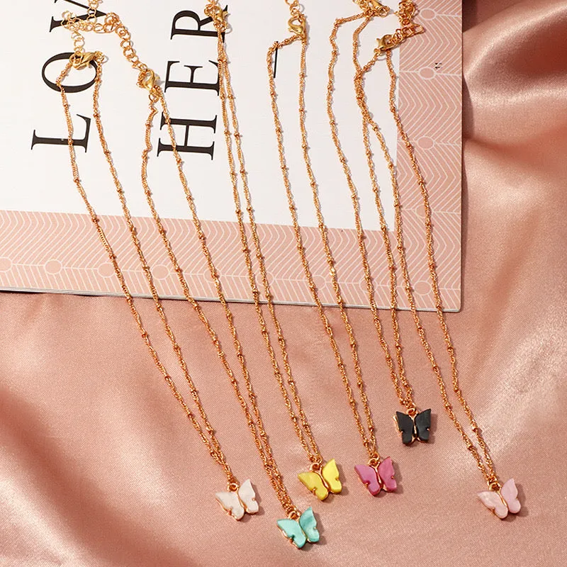 Gold Plated Butterfly Pendant