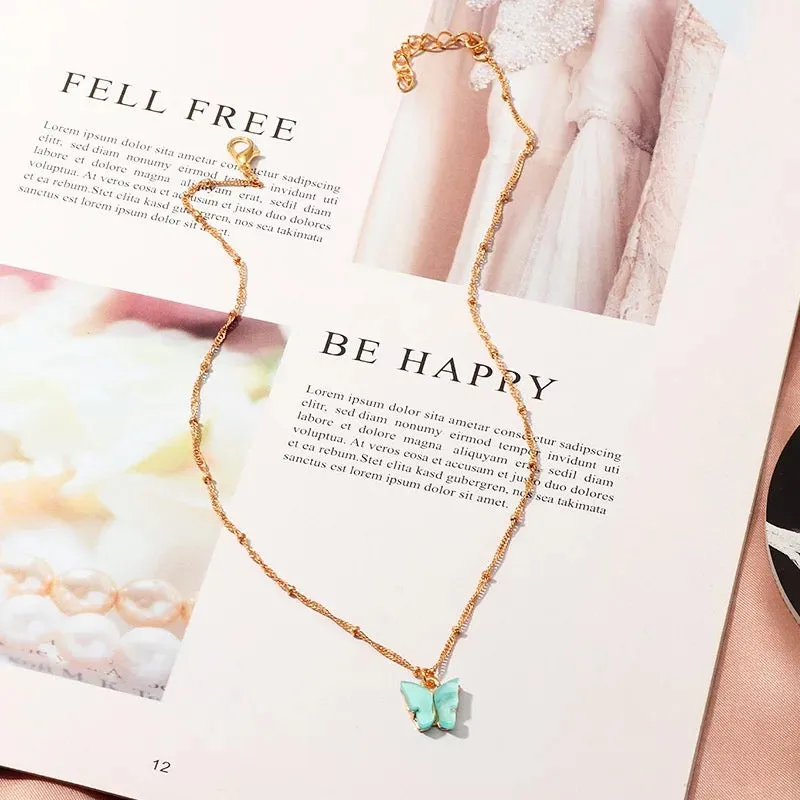 Gold Plated Butterfly Pendant