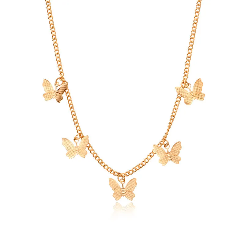 Gold Plated Butterfly Pendant