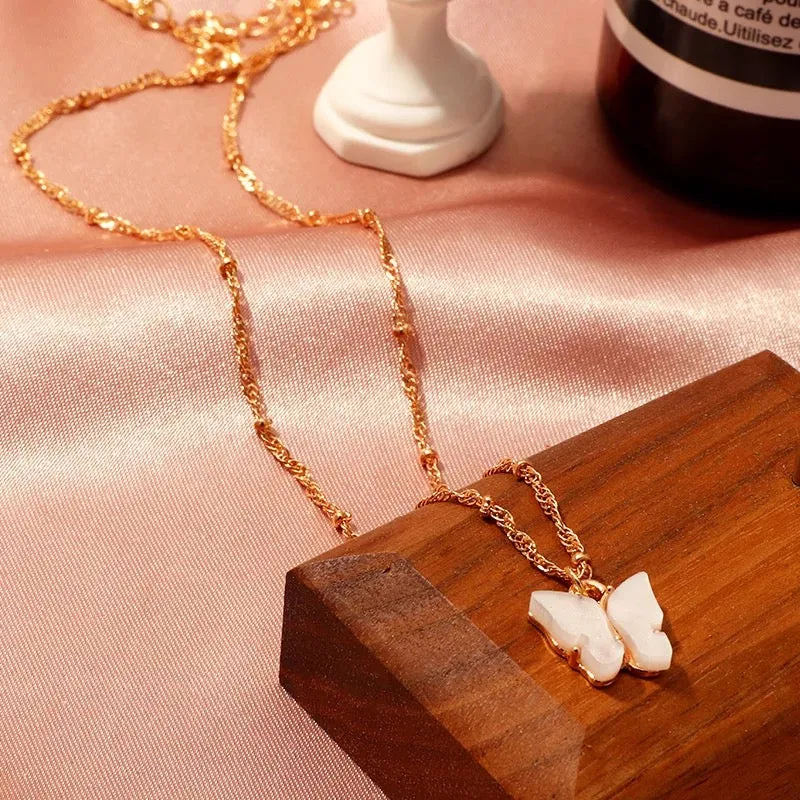 Gold Plated Butterfly Pendant