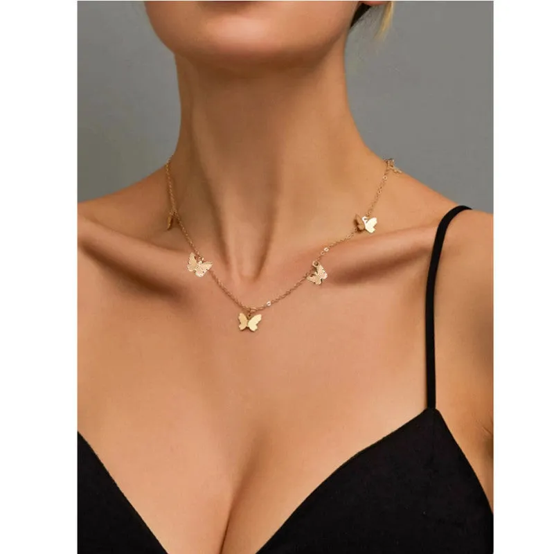 Gold Plated Butterfly Pendant