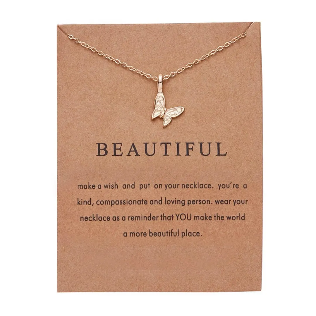 Gold Plated Butterfly Pendant