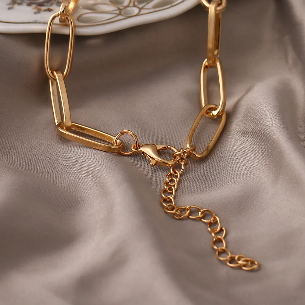 Gold Plated Chainlink Chunky Necklace
