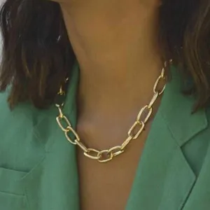 Gold Plated Chainlink Chunky Necklace