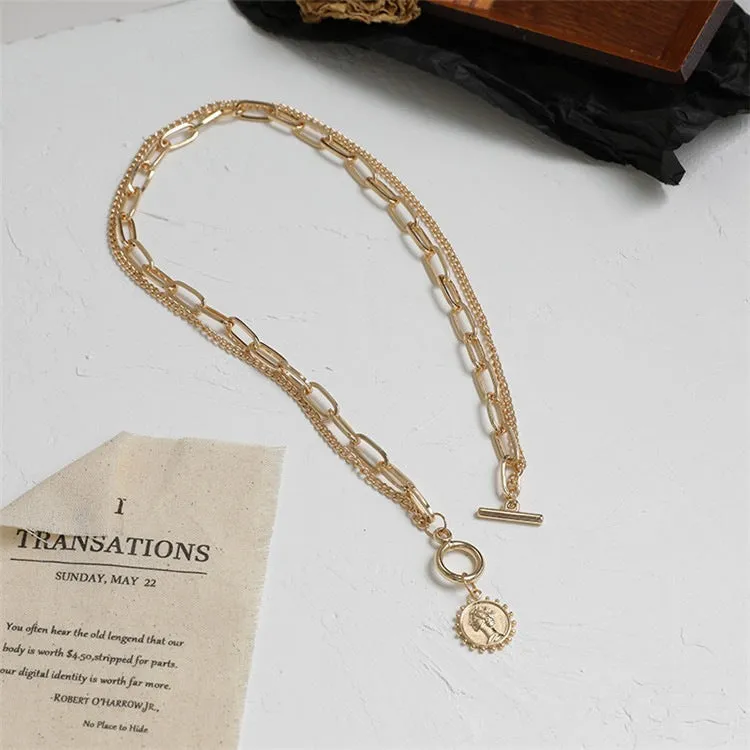 Gold Plated Coin Pendant