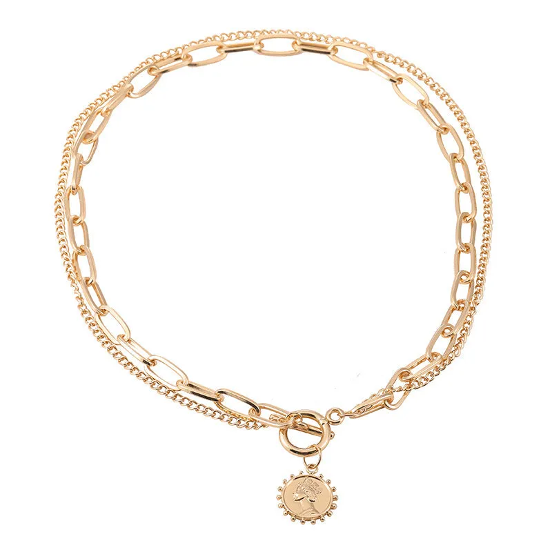 Gold Plated Coin Pendant