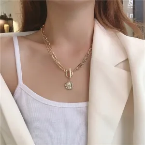 Gold Plated Coin Pendant