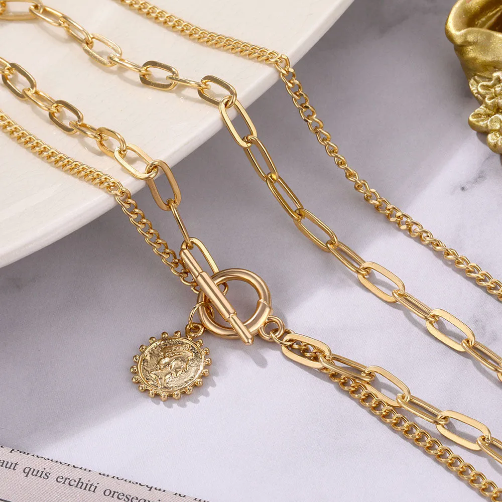 Gold Plated Coin Pendant