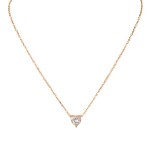 Gold Plated Diamond Heart Pendant