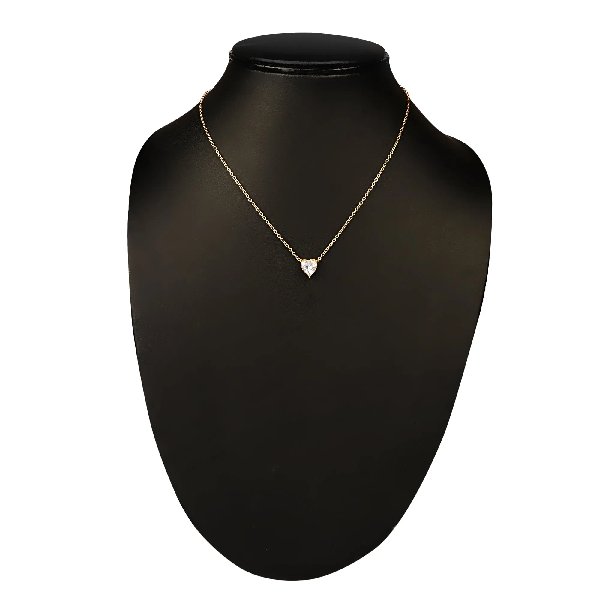 Gold Plated Diamond Heart Pendant