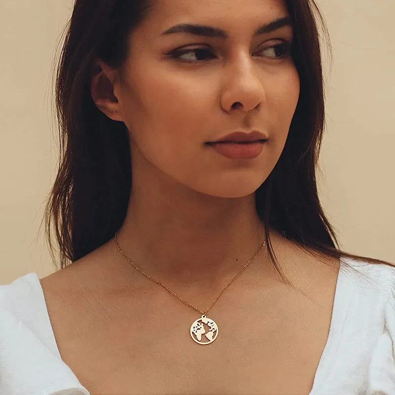 Gold Plated Earth Pendant