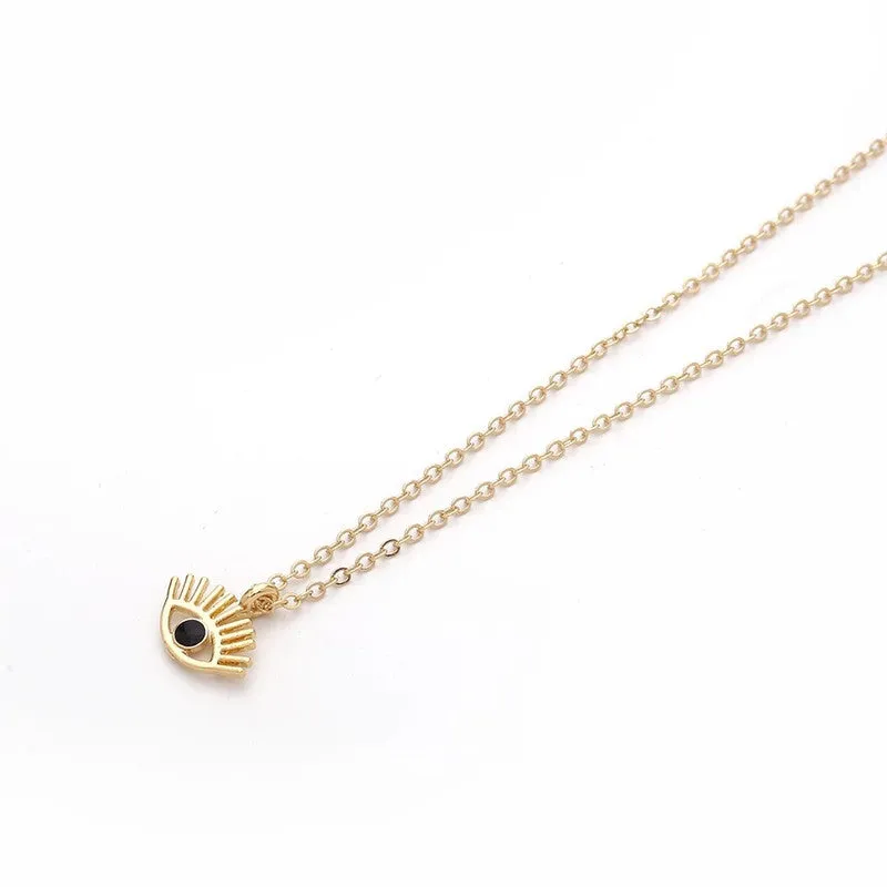 Gold Plated Evil Eye Pendant