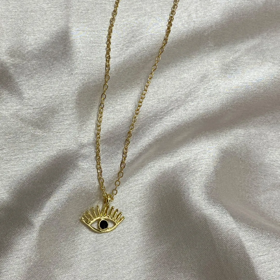 Gold Plated Evil Eye Pendant