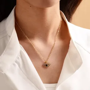 Gold Plated Evil Eye Pendant