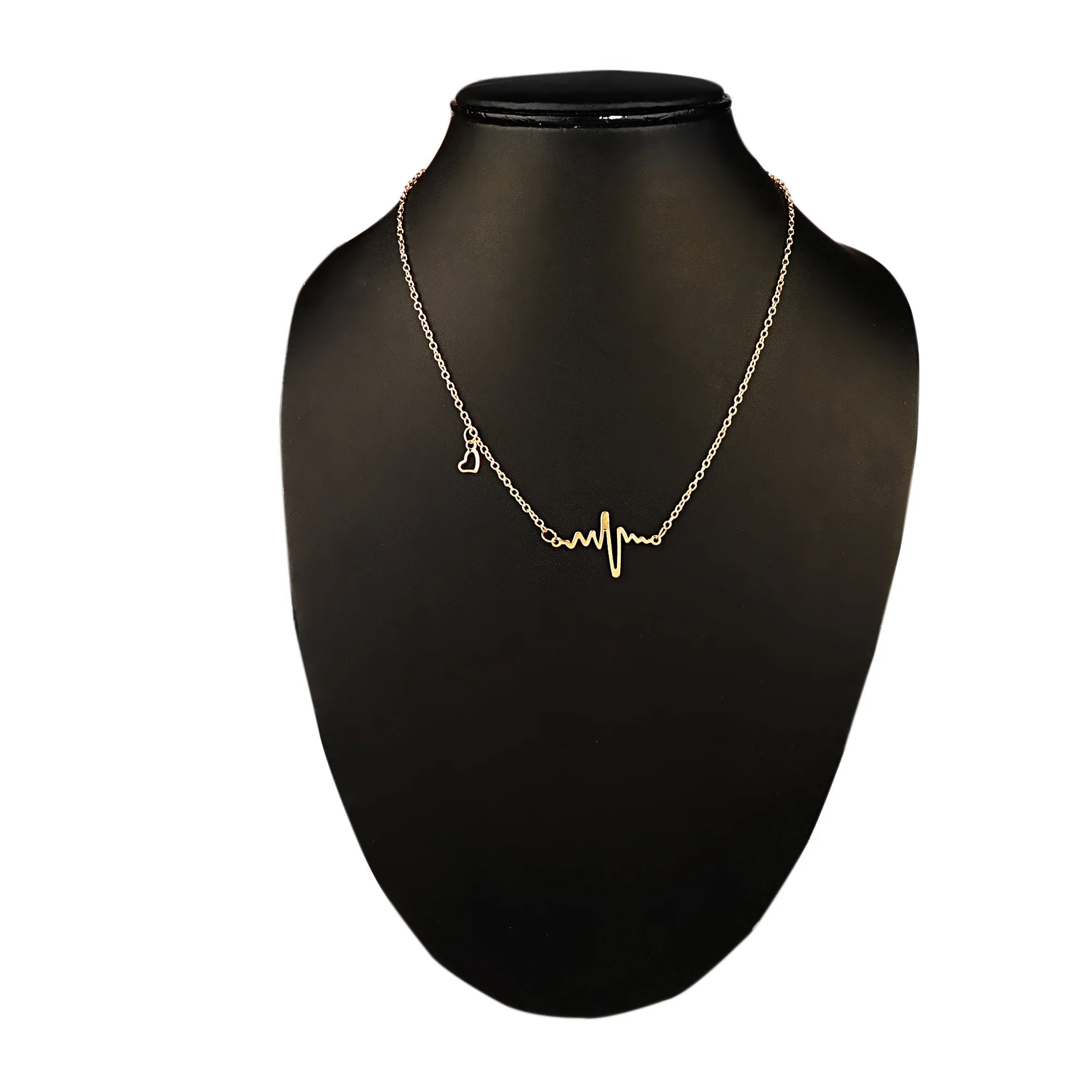 Gold Plated Heartbeat Pendant