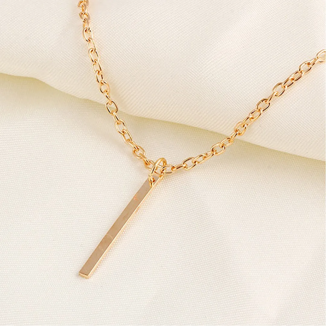 Gold Plated Line Pendant