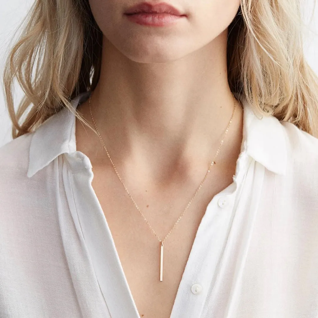 Gold Plated Line Pendant