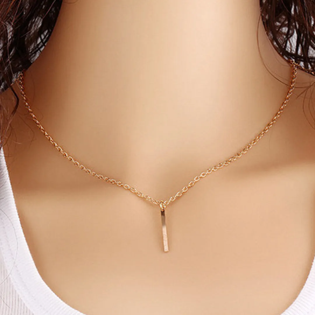 Gold Plated Line Pendant