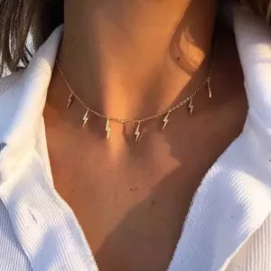 Gold Plated Thunder Storms Pendant