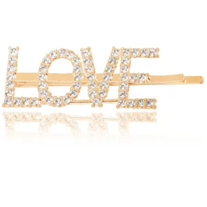 Golden Love Word Hairclip
