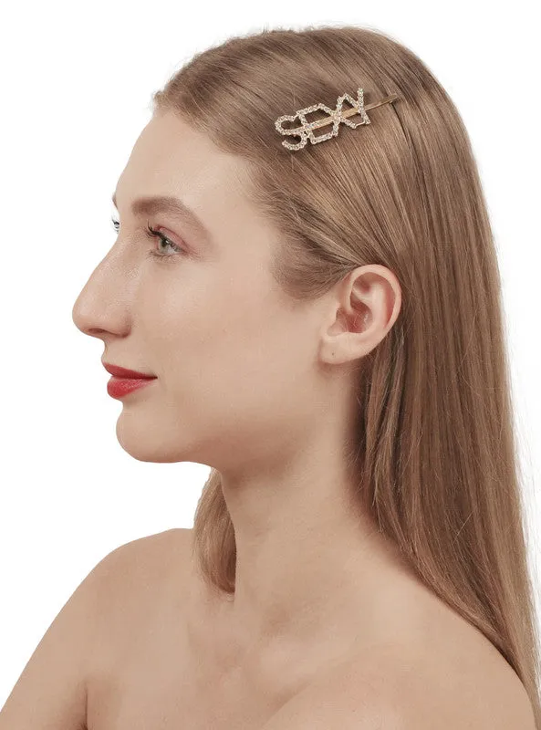 Golden Sexy Word Hairclip