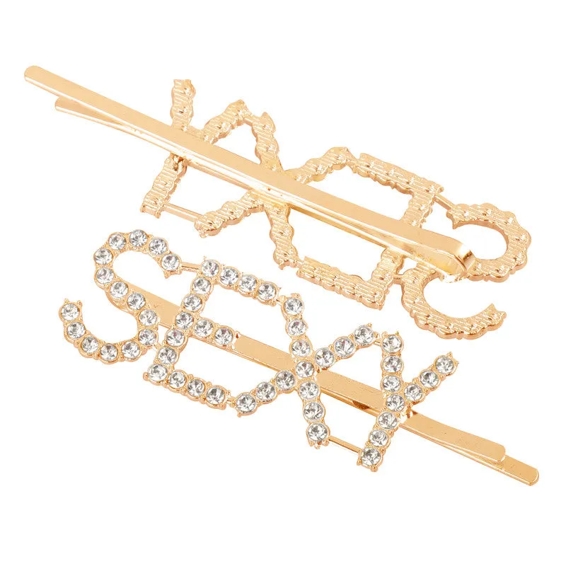 Golden Sexy Word Hairclip