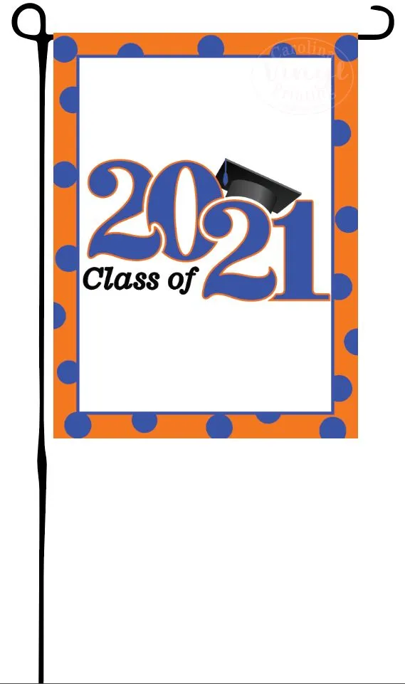 Grad Flag Polka Dot Garden Flag