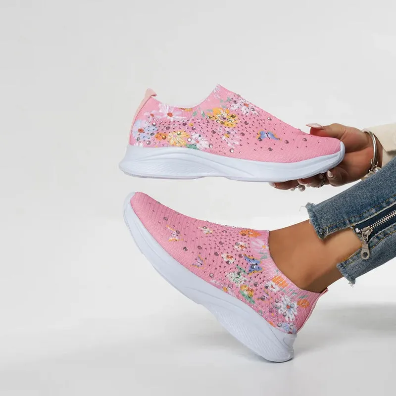 GS Slip-On | Comfortabele instap sneakers met vlinder print voor dames