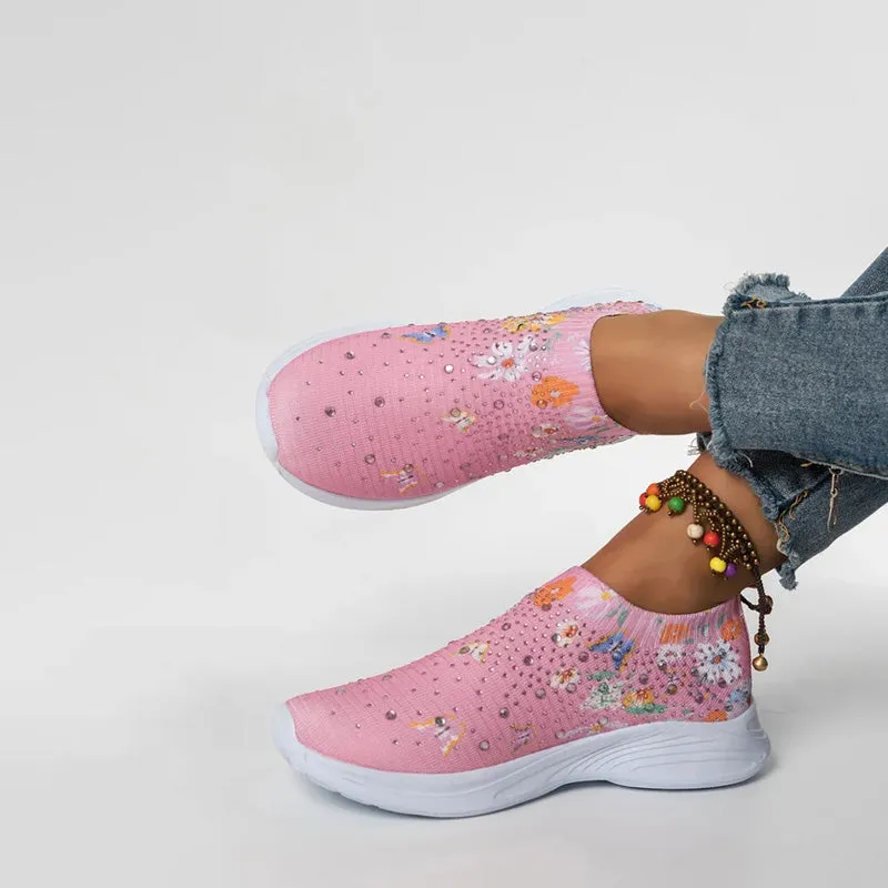 GS Slip-On | Comfortabele instap sneakers met vlinder print voor dames