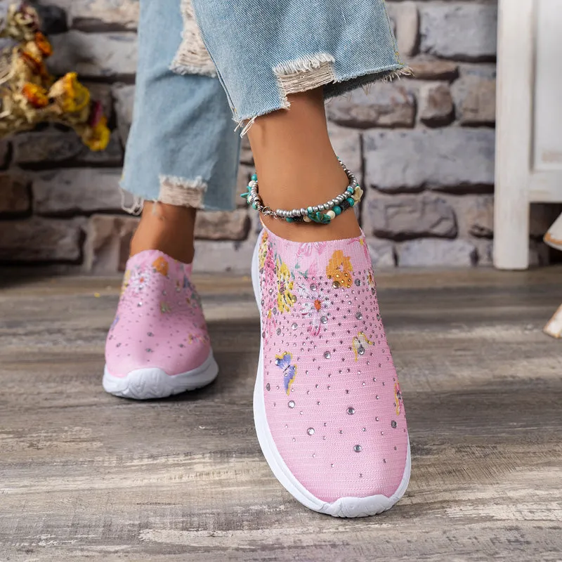 GS Slip-On | Comfortabele instap sneakers met vlinder print voor dames