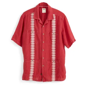 Habanero Embroidered Linen Shirt - Tall