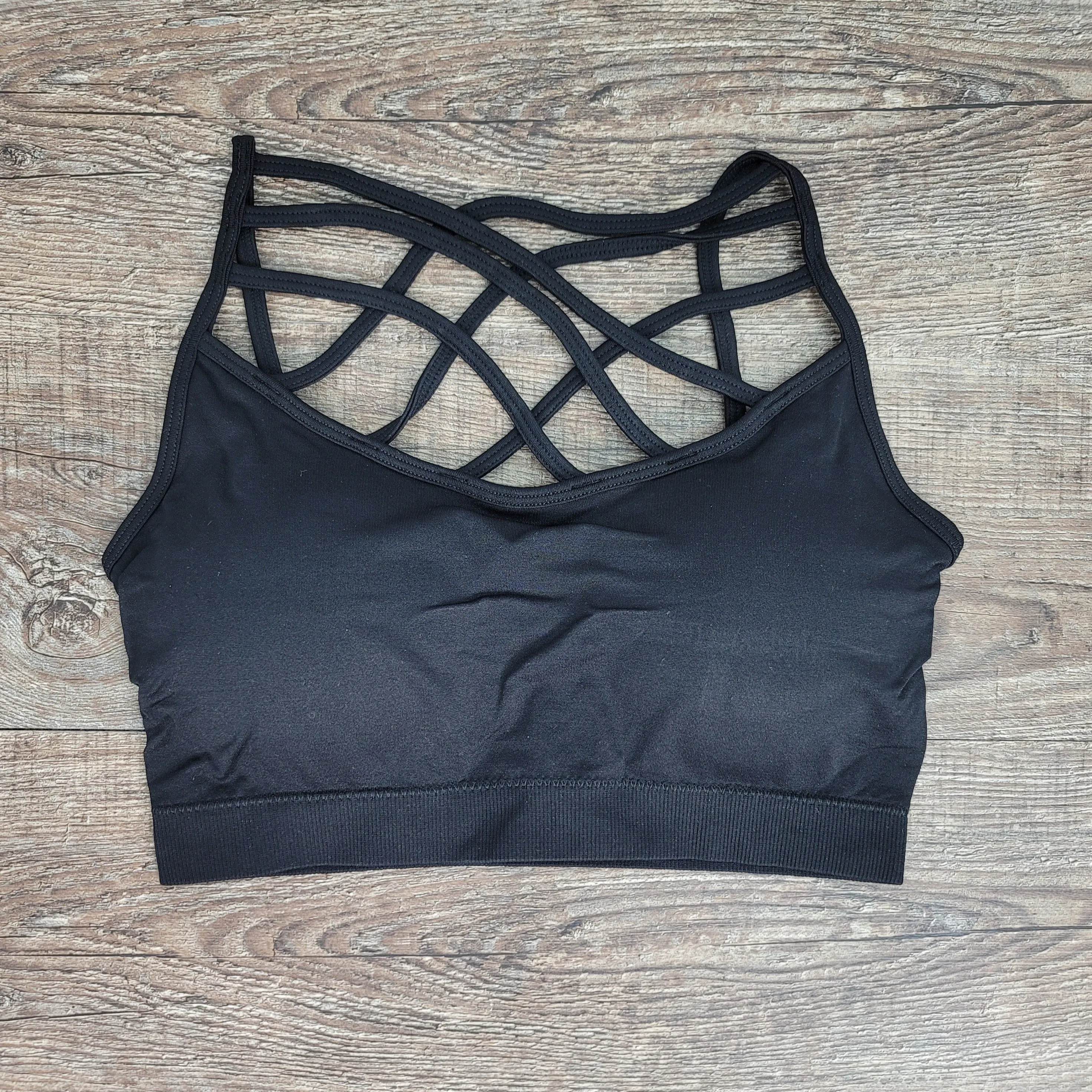Hazel Blues® |  SEAMLESS TRIPLE CRISS-CROSS BUILT-IN BRA BRALETTE