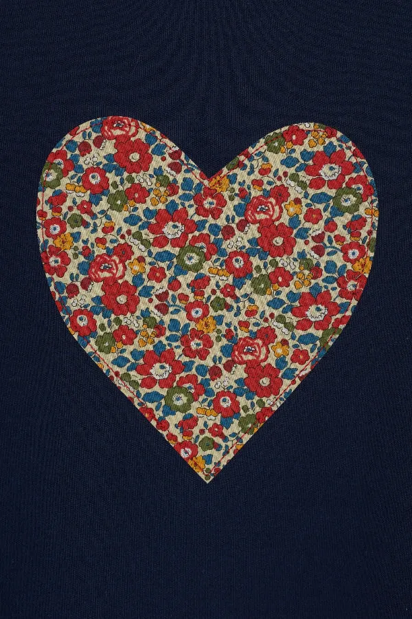 Heart T-Shirt in choice of Liberty Print