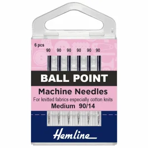 Hemline Ball Point Machine Needles - Heavy - 90/14