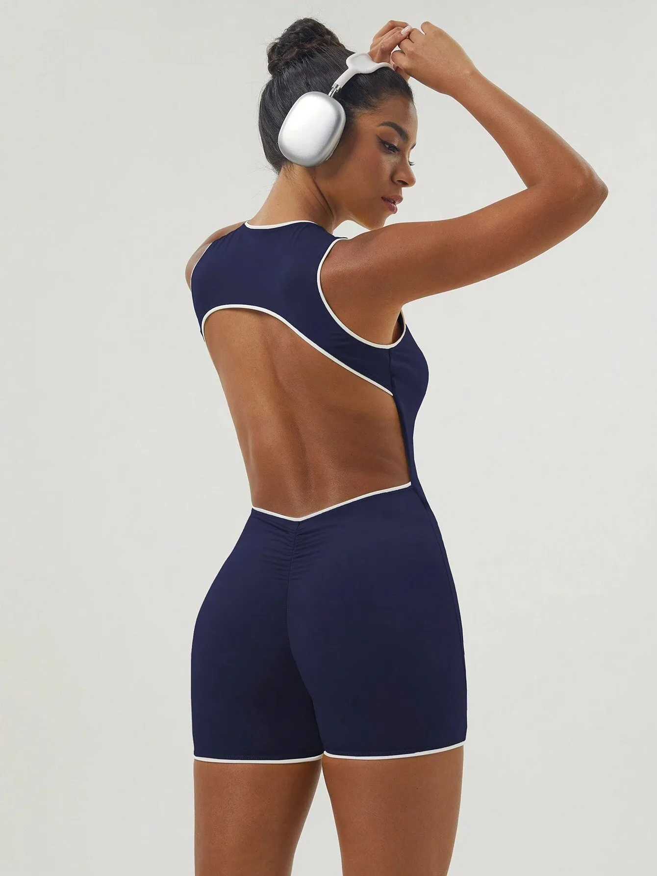 High-Elasticity Women’s Sleeveless Jumpsuit – Sportswear for Yoga, Running & Casual Wear