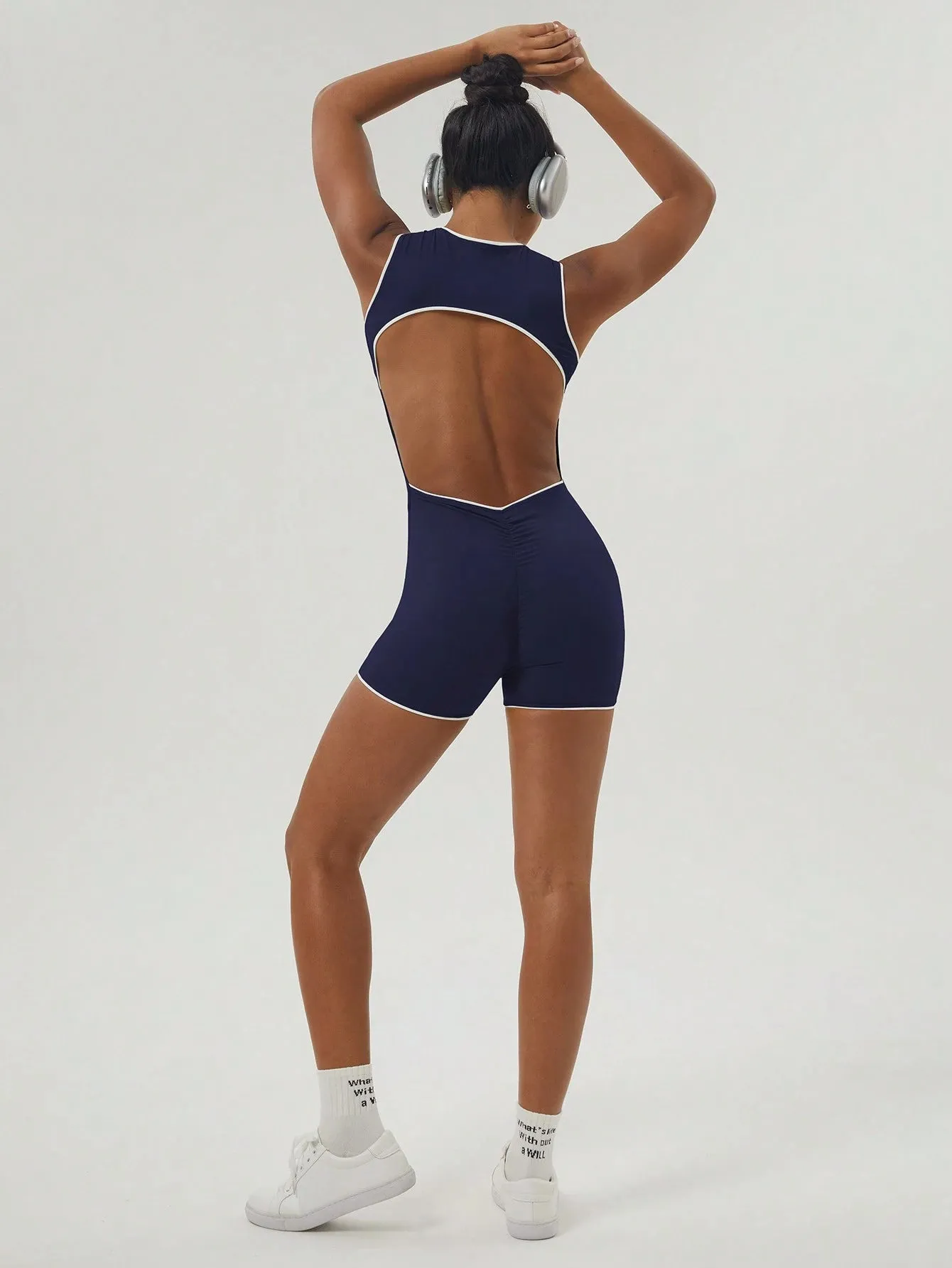 High-Elasticity Women’s Sleeveless Jumpsuit – Sportswear for Yoga, Running & Casual Wear