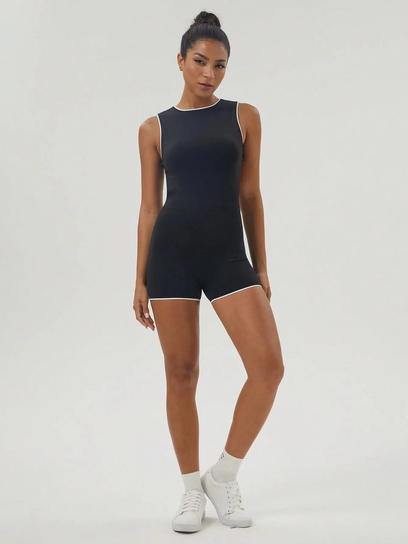 High-Elasticity Women’s Sleeveless Jumpsuit – Sportswear for Yoga, Running & Casual Wear