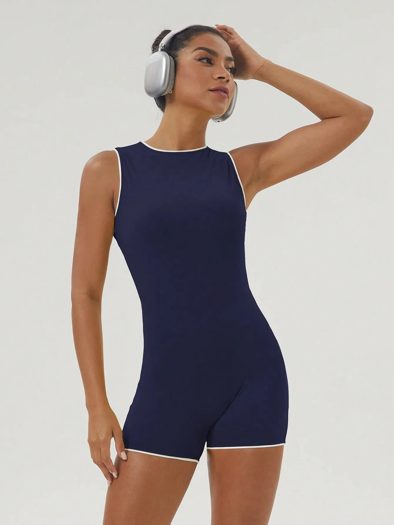 High-Elasticity Women’s Sleeveless Jumpsuit – Sportswear for Yoga, Running & Casual Wear