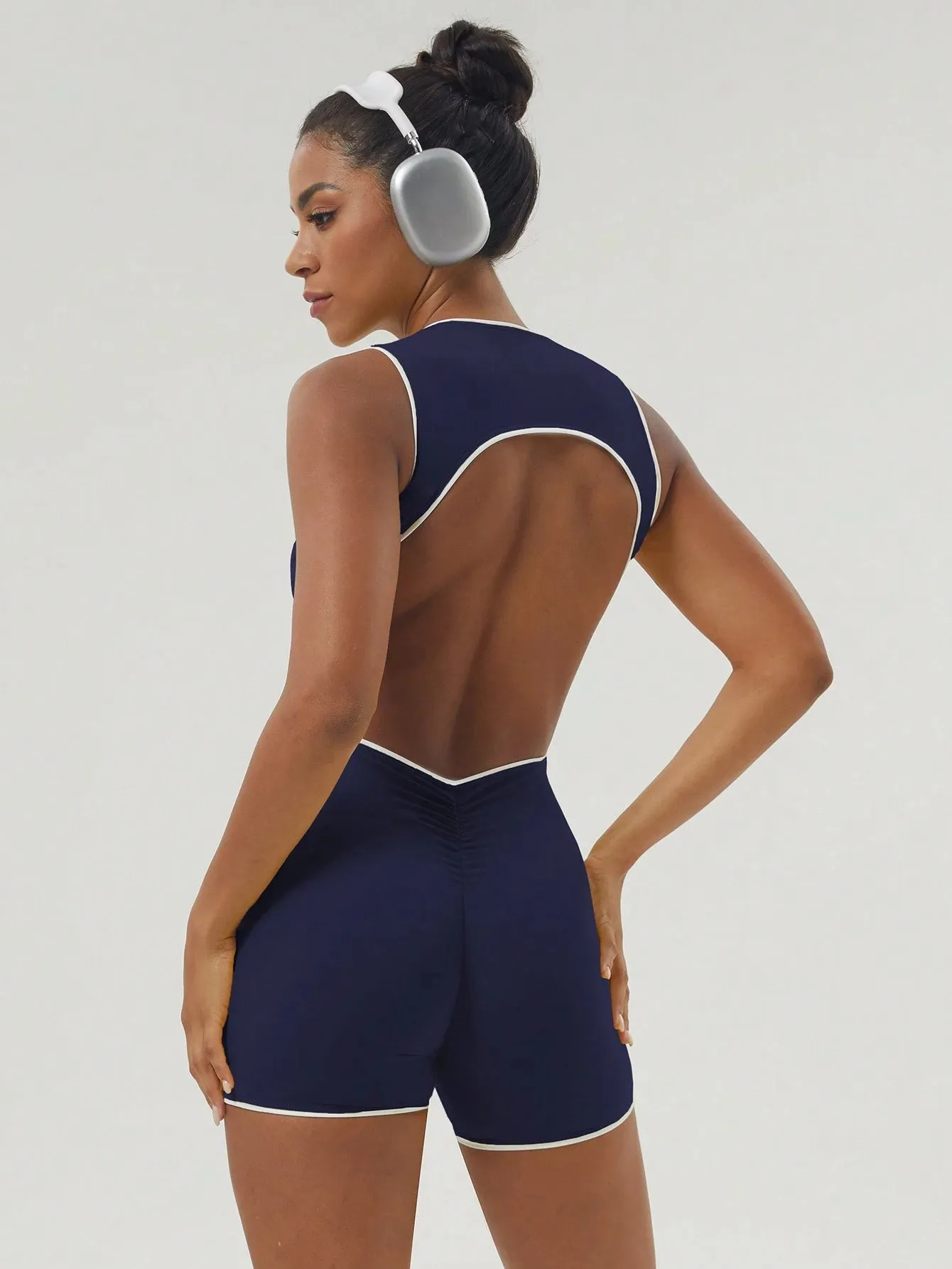 High-Elasticity Women’s Sleeveless Jumpsuit – Sportswear for Yoga, Running & Casual Wear