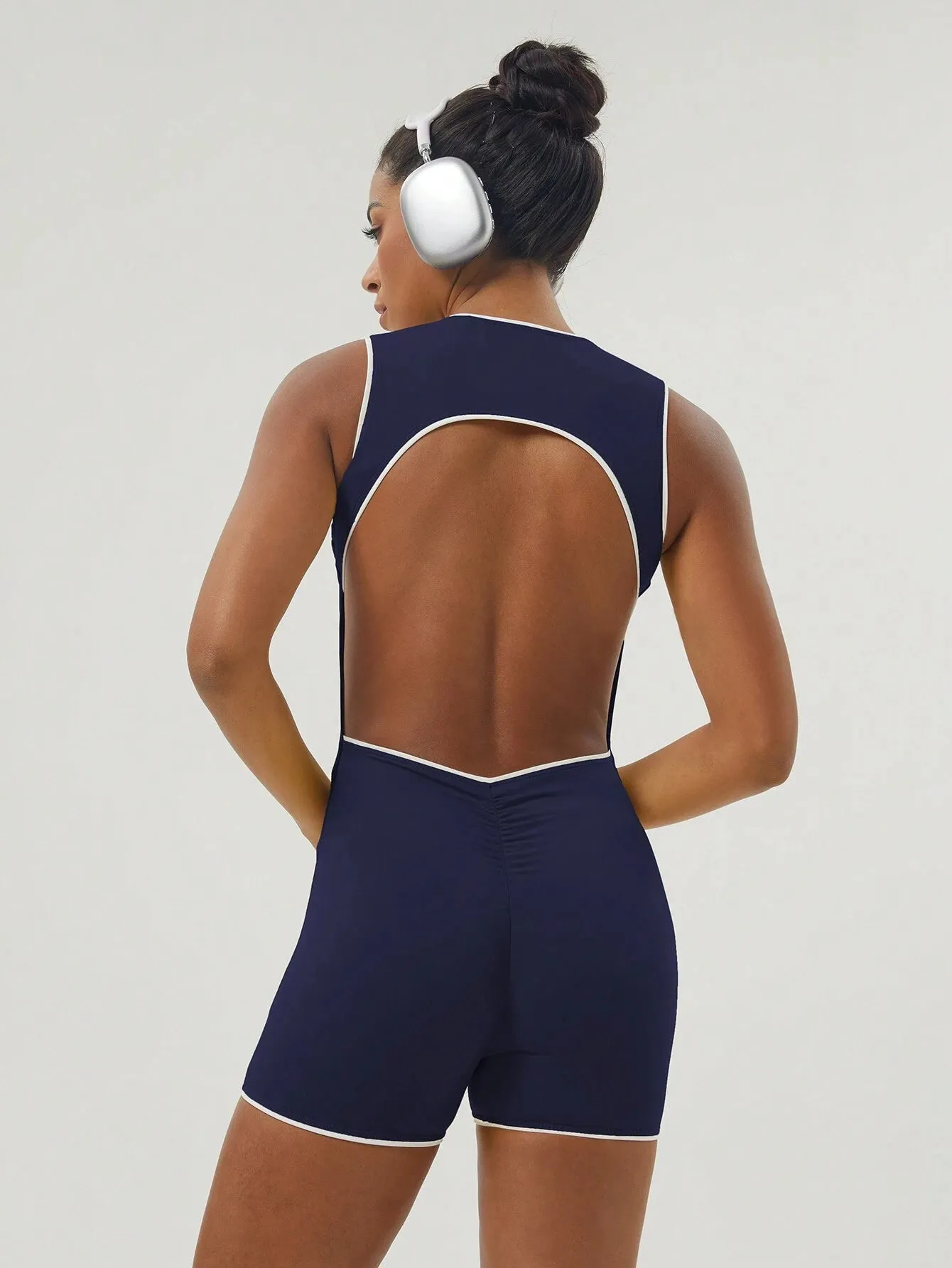 High-Elasticity Women’s Sleeveless Jumpsuit – Sportswear for Yoga, Running & Casual Wear
