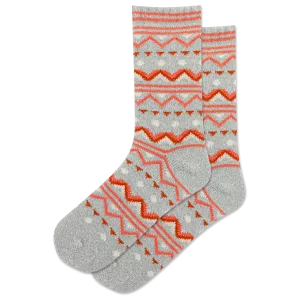 HOTSOX Women's Fair Isle Boot Crew Sock