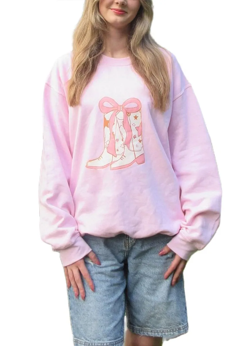 HTT1064 Boot Scootin' Sweatshirt Top