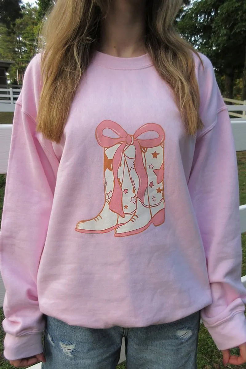HTT1064 Boot Scootin' Sweatshirt Top