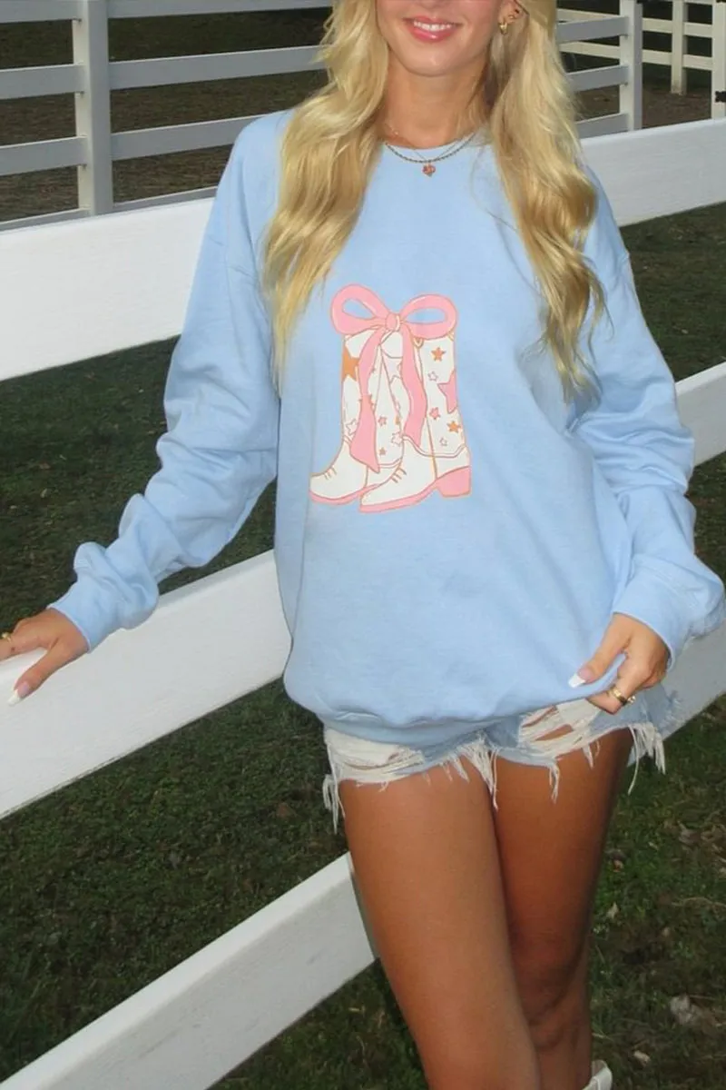 HTT1064 Boot Scootin' Sweatshirt Top