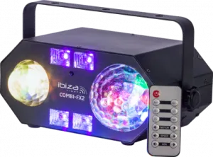 IBIZA LIGHT 4IN1 VALO ASTRO, WATERWAVE, UV JA STROBO OMINAISUUKSILLA