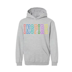 Inspire Colorful Gray Hoodie - Youth   Adult