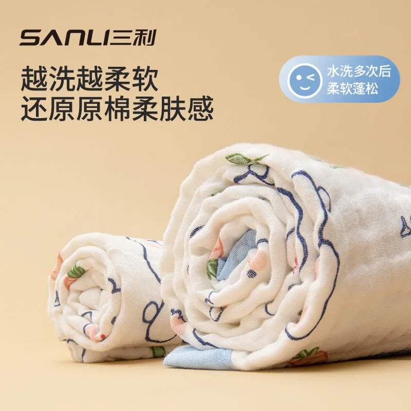 INSTOCK-six-layer pure cotton face newborn baby square towel