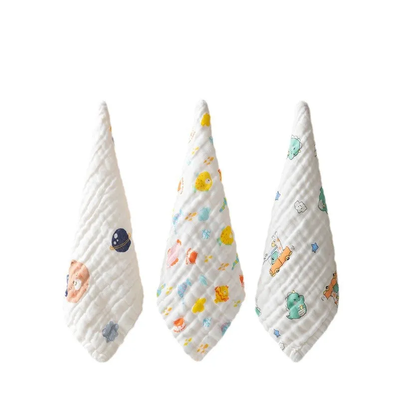 INSTOCK-six-layer pure cotton face newborn baby square towel